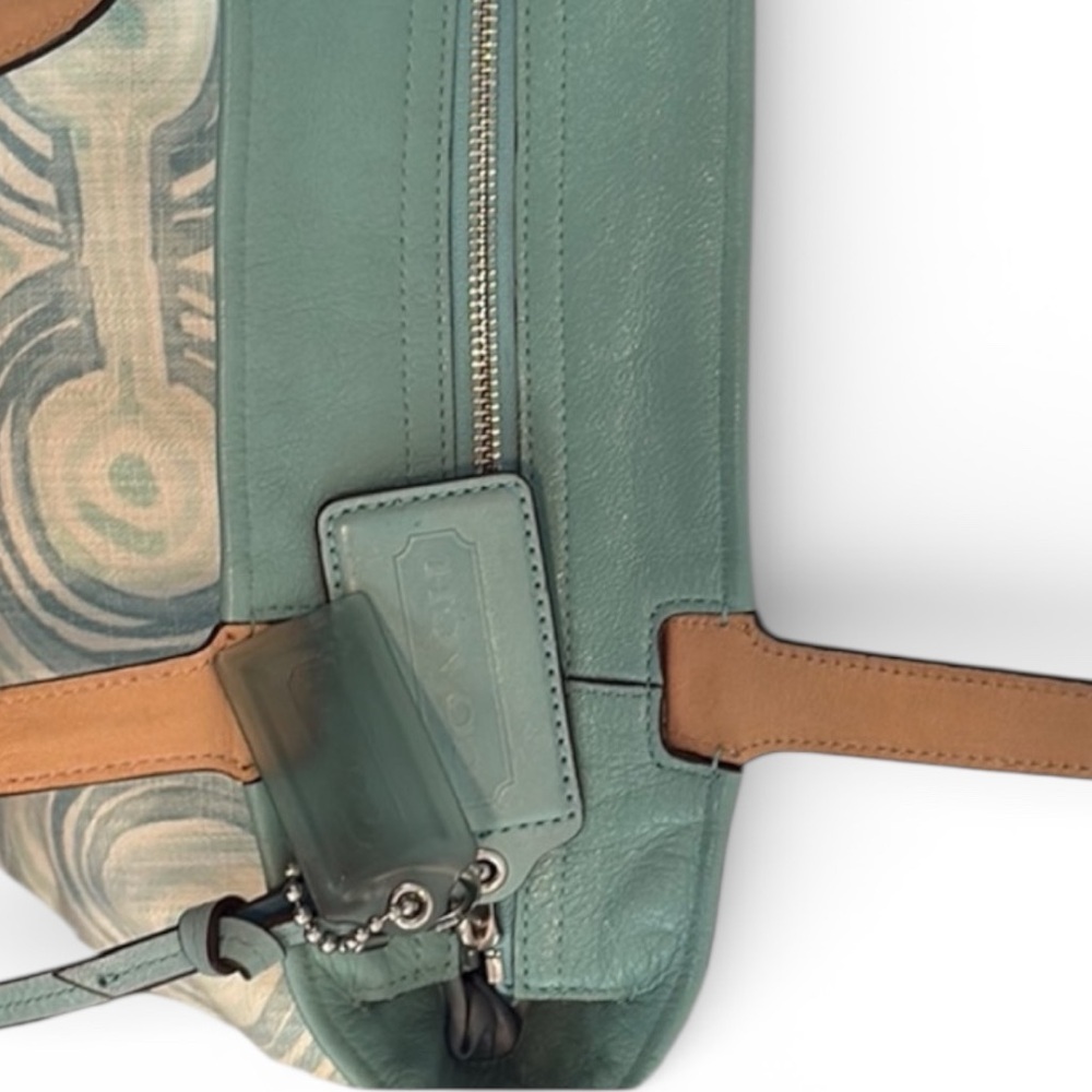 Coach Audrey Op Art Swirl Tote Bag - Picture 9 of 9